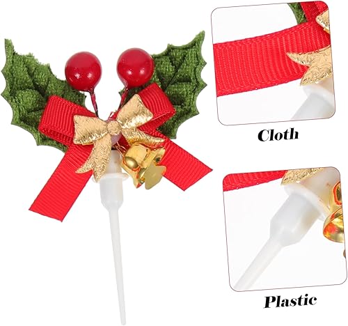 Miniatura 9 de 12pcs Christmas Cake Topper Bakery Picks Wreath Cupcake Toppers Cake Pick Topper Cocktail Pick Cocktail Toppers Christmas Cupcake Decorations