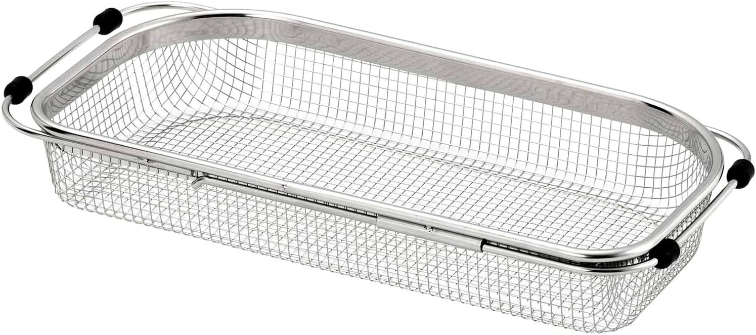 Nagao SH-040 Tsubamesanjo Sink Drainer Rack, Extendable, 16.7-21.5 inches (42.5-54.5 cm), Shallow Type, 18-8 Stainless Steel, Made in Japan