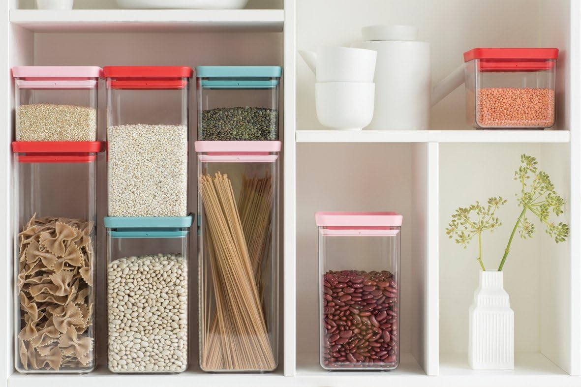 Brabantia Stackable Glass Jars, Set of 4, Mint, 4 Piece
