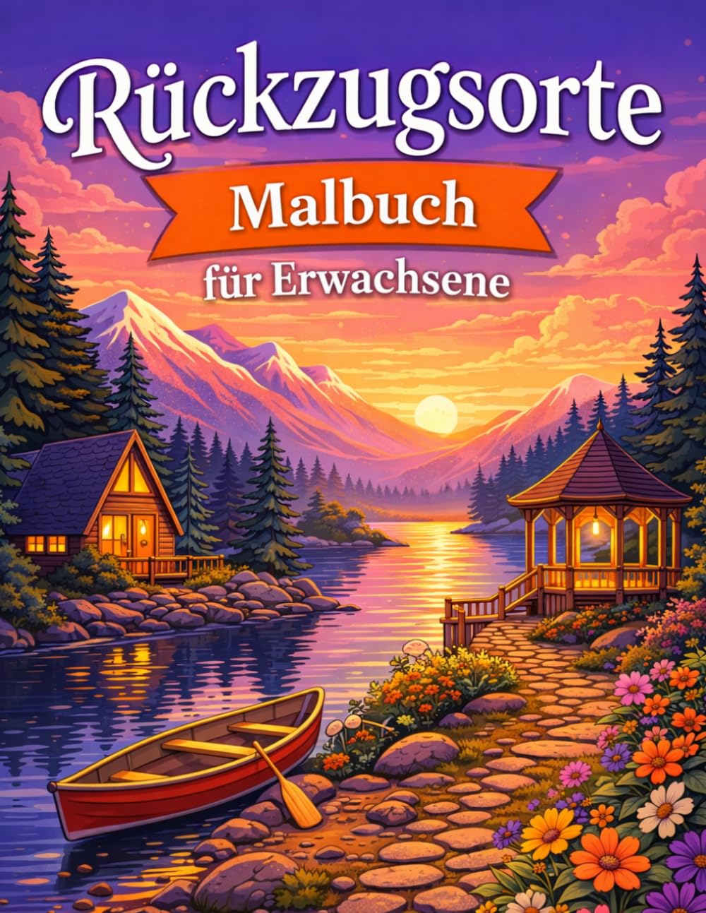 Rückzugsorte - Anti-Stress-Malbuch für Erwachsene: 40 Reise- & Wohlfühlmotive zum Ausmalen | Entspannung, Abschalten & Achtsamkeit