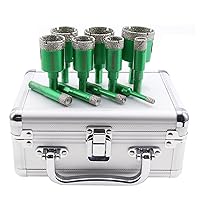 Vista 15 de Kit de brocas de núcleo de diamante, vástago triangular de 6/8/10/20/25/28/1.378 in + vástago hexagonal de 1.378 in, broca biseladora de biselado