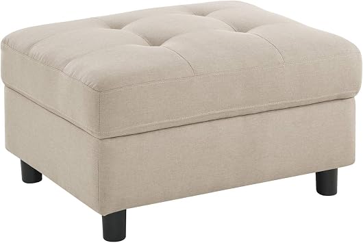 Reversible Sectional Couch with Ottoman L-Shaped Sofa Mid Century Modern Comfy Couches for Small Spaces, Ottoman