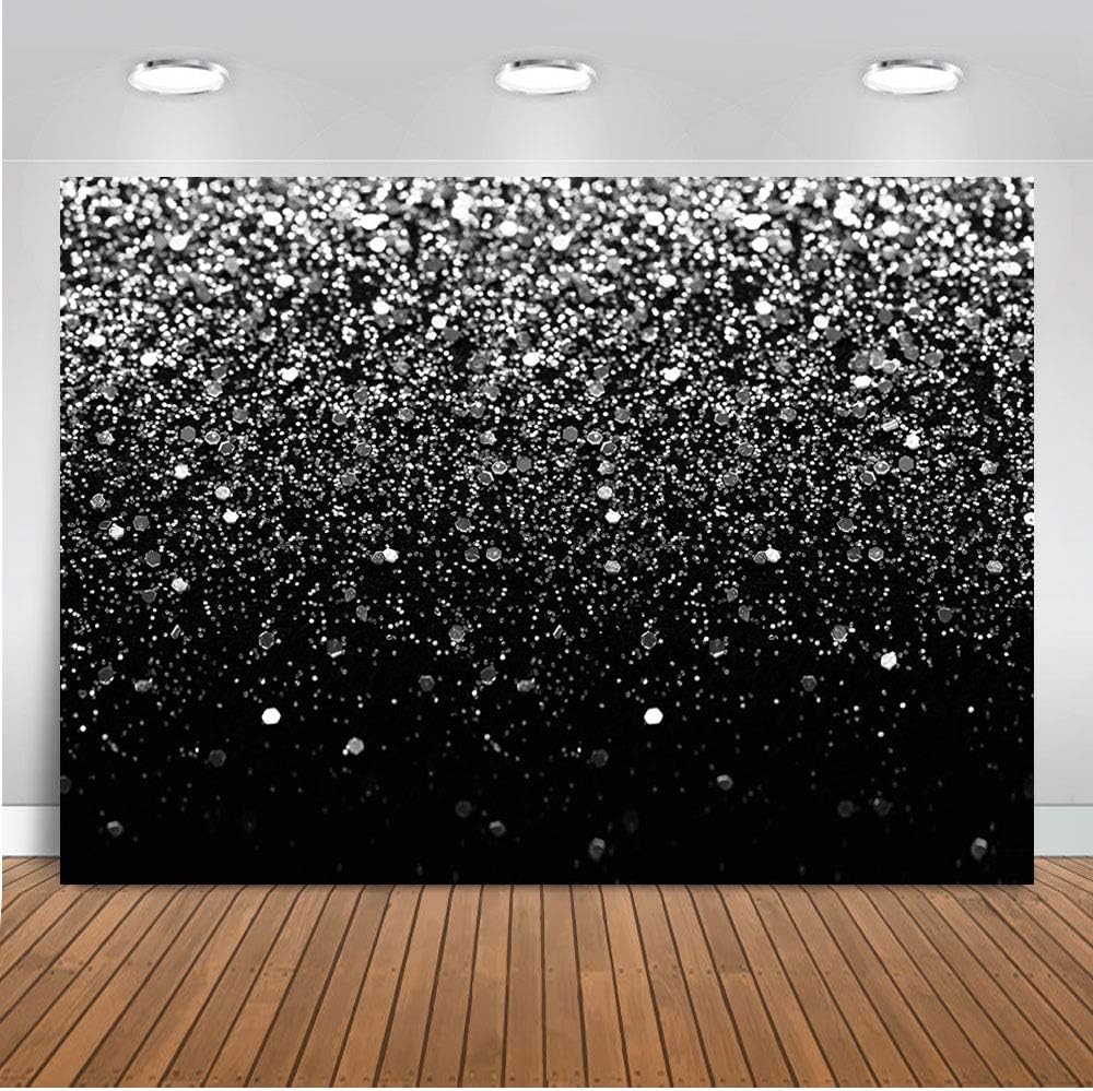 Glitter Bokeh Backdrop - Blue Shining Spots Photography Background 7x5ft For Weddings & Parties