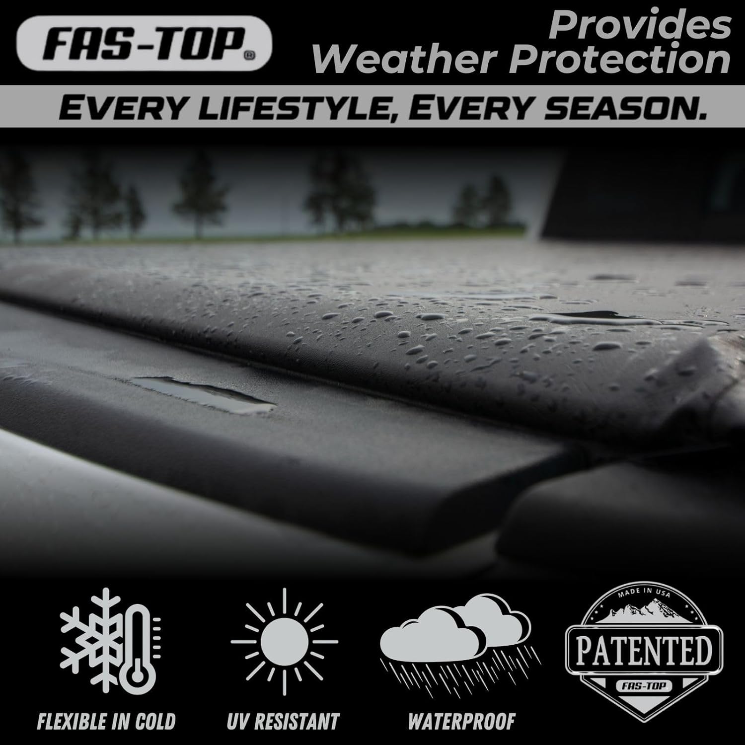 Fas-Top 15281 Pro Roll Up Tonneau Cover Only fits 2022-2026 Tundra 5'6" Bed | Reliable | Easy to Install and Operate | Weather Resistant | Built in Utility Track | Made in USA