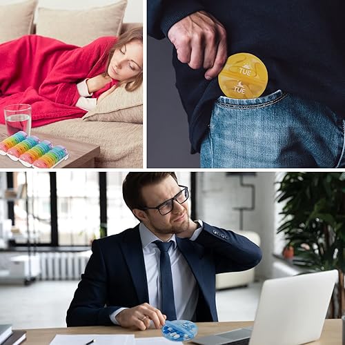 Vista 7 de XL Monthly Pill Organizer 2 Times A Day, AM/PM One Month Pill Box 28 Day,Daily Pill Case Large 4 Week Big Compartments for Pills Vitamin Fish Oil