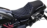 Vista 7 de C.C. RIDER Asiento para Conductor y Pasajero Asiento de Elevación Compatible con Harley Dyna Street Bob FXDB Low Rider FXDL/FXDLS Super Glide Custom