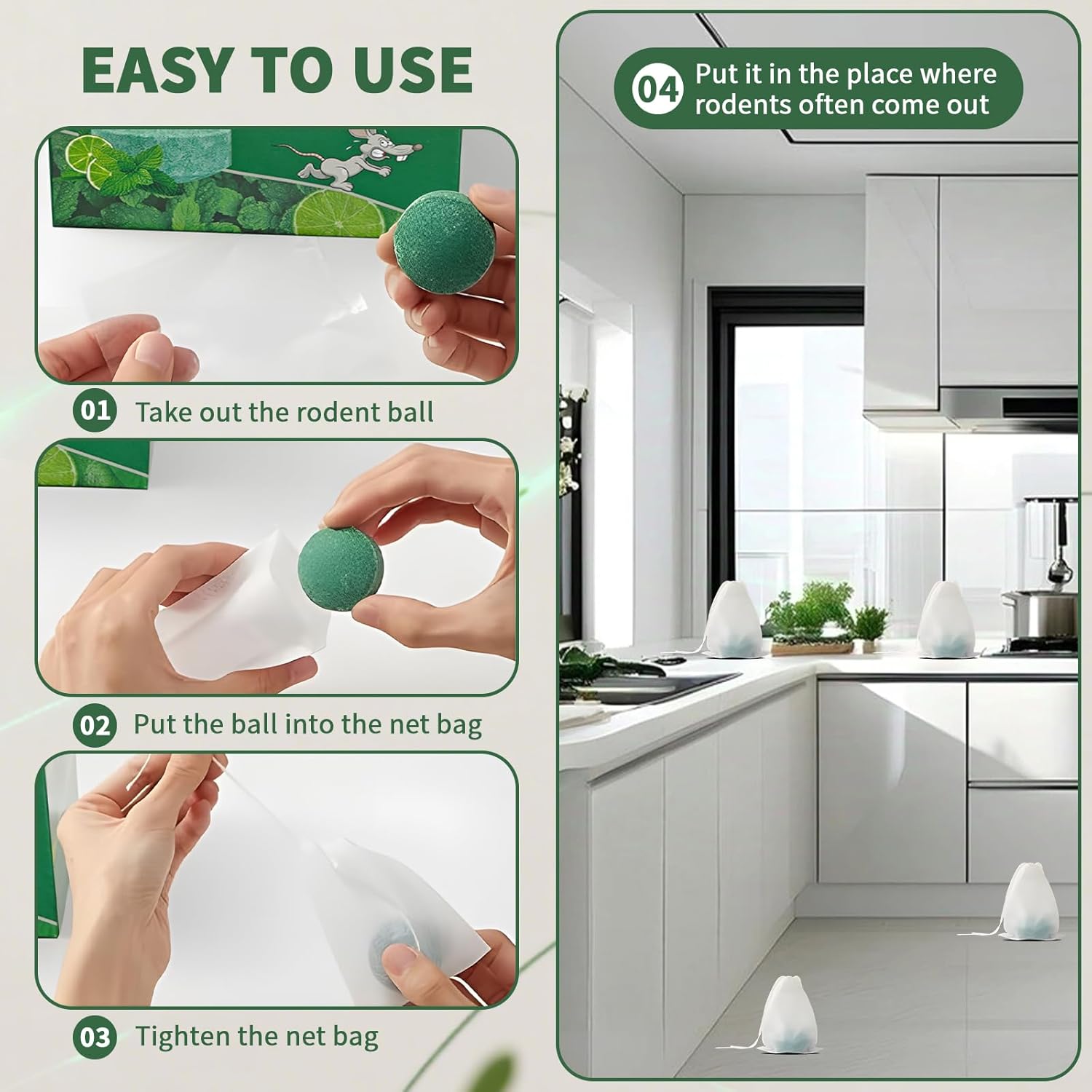 Mouse Rodent Repellent, 24 Pack Peppermint Oil to Repel Mice and Rats– Works for Mice Repellent, Squirrels, Indoor/Outdoor Use, Safe for Homes & Pets - Image 6