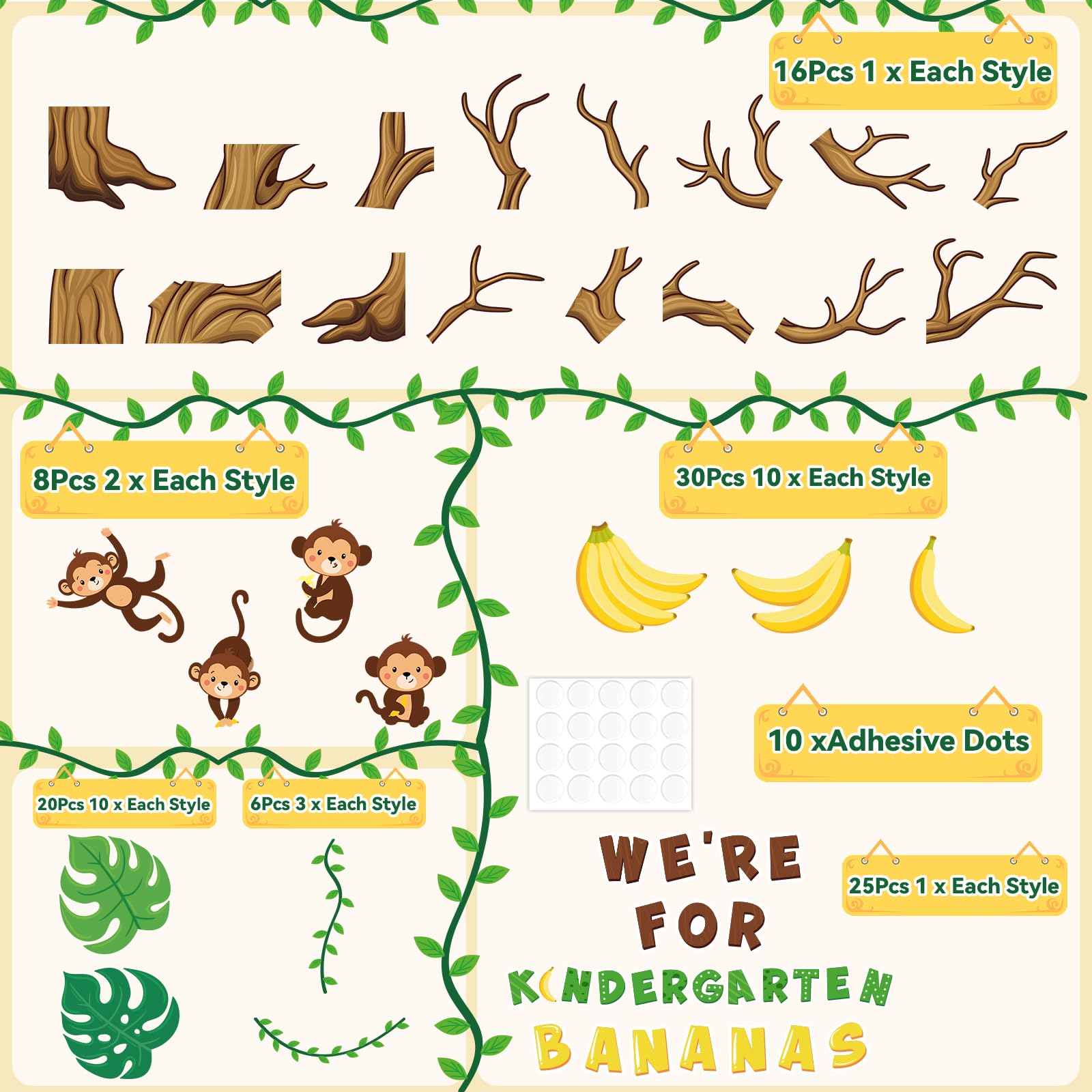 amazon-com-animals-cutouts-monkeys-kindergarten-classroom-bulletin-board-decorations-monkeys-cut-outs-back-to-school-jungle-bulletin-banana-theme-party-supplies-for-toddler-kids-students-classroom-office-products for Free Jungle Themed Classroom Printables Amazon.com : Animals Cutouts Monkeys Kindergarten Classroom Bulletin Board Decorations Monkeys Cut-Outs Back to School Jungle Bulletin Banana Theme Party Supplies for Toddler Kids Students Classroom : Office Products for Free Jungle Themed Classroom Printables
