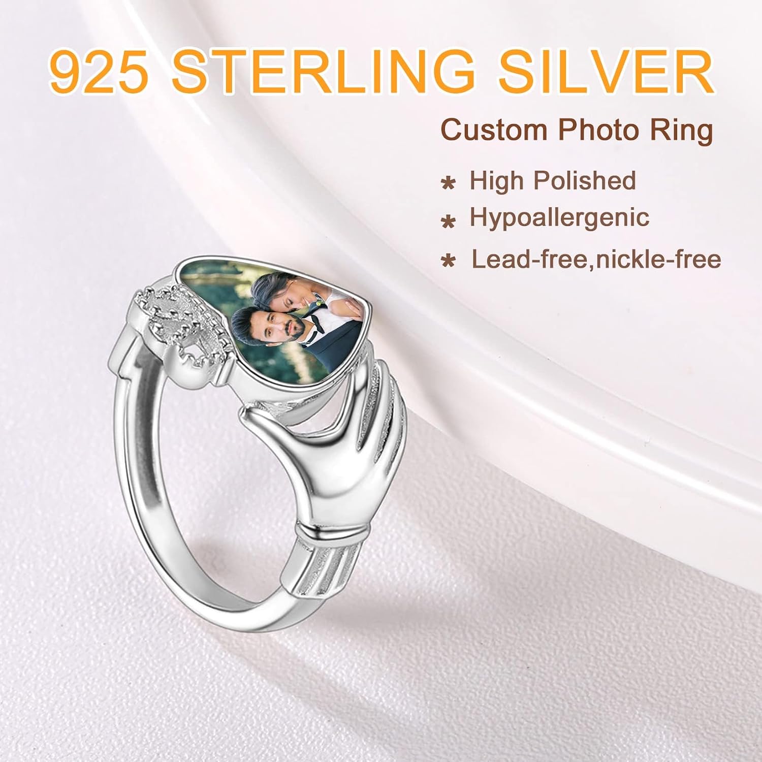 SILVERCUTE 925 Sterling Silver Band Rings Cat Rings for Women,Adjustable 925 Silver/18K Gold Plated Band Ring,Cat/Panda Ring