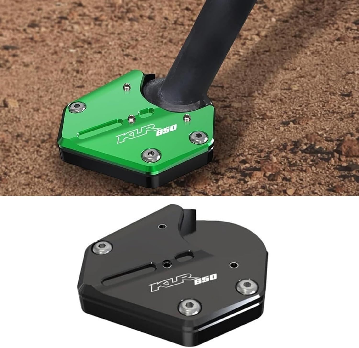 For KLR650/S klr650/s 2024 2023 2022 2021-2008 accessories pedal extension pad side support side stand enlarged diagonal side stand pedal support widened seat cushion non-slip side stand (green)