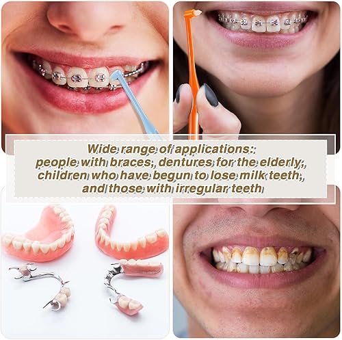 Miniatura 4 de Patelai 6 piezas de cepillo de dientes con mechón de extremo, cepillo de dientes interdental suave, removedor de manchas de dientes para implantes,