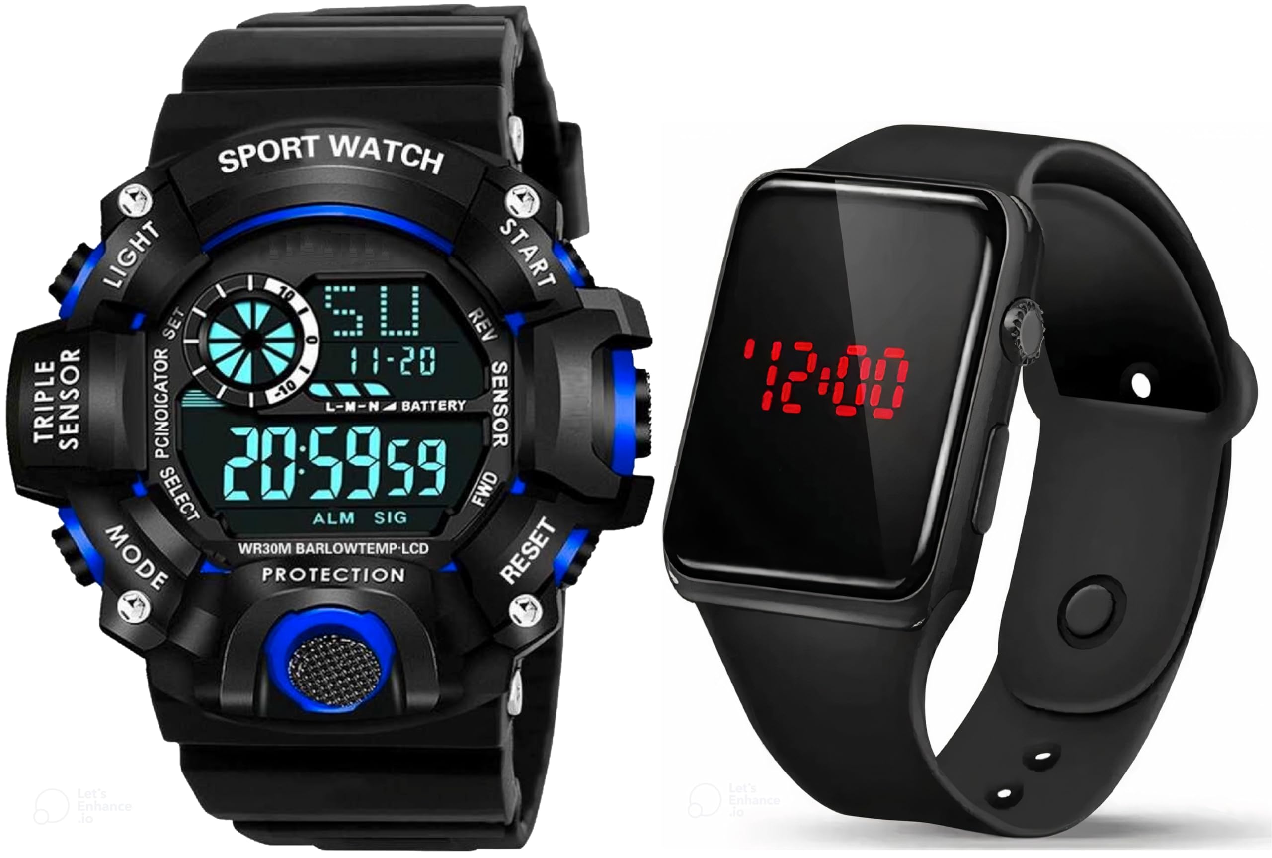 hala Watch for Boys | 6 Months Warranty | Kids Watch for Boys, Watches for Boys, Watch for Kids, Digital Watch, Boys Watch, Digital Watch with Alarm/Nightlight Show - G90 SSA + Digital - Black & Blue (B0CS6QH3DV) Amazon Price History, Amazon Price Tracker