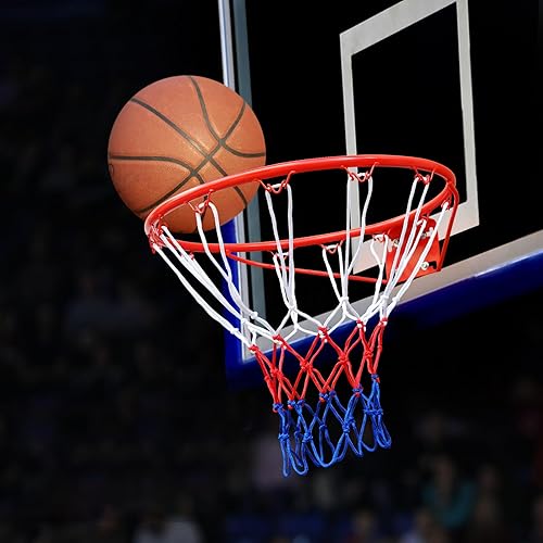 Miniatura 21 de MIUDGIG Reemplazo de llantas de baloncesto de 18 pulgadas, borde y red de separación resistentes, llantas universales profesionales de acero sólido