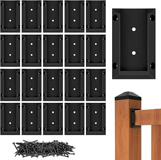 Eapele 20-Pack Deck Railing Brackets for 2x4 & 2x6 Wood Posts - Durable Nylon Connectors with 120 Screws