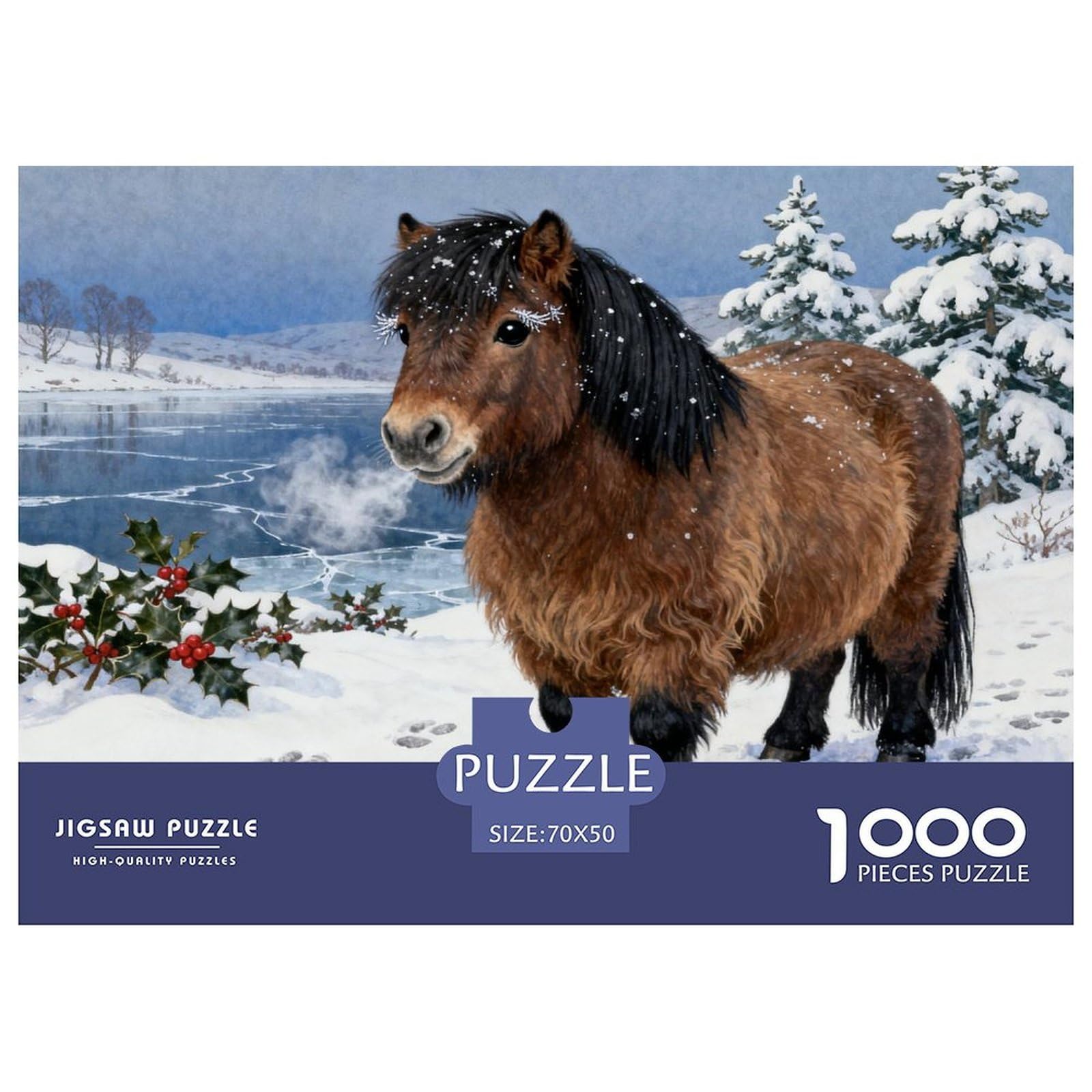 English Pony Wooden Jigsaw Puzzle Waterproof 1000 Piece Puzzles for Adults Impossible Educational Games