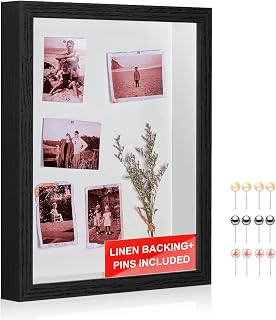12x16 Large Shadow Box Frame with Thickened Acrylic Panel & Pins