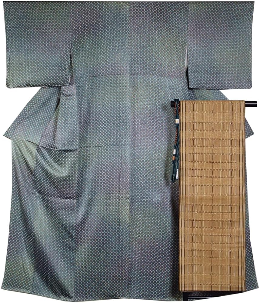 Amazon | 着物セット 総絞り 小紋・八寸名古屋帯・帯締め 3点 セット 