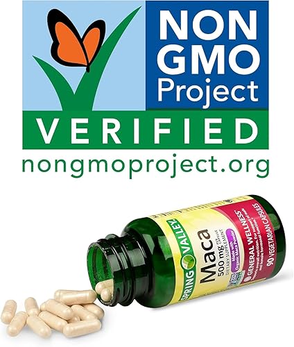 Miniatura 6 de Spring Valley - Cápsulas de raíz de maca de 500 mg, raíz de maca orgánica para mujeres y hombres + adhesivo VLS.