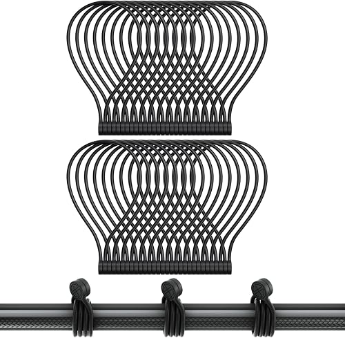 Magnetic Twist Ties, Reusable Silicone Cable Ties with Strong Magnet for Bundling and Organizing,Cord Wrap Clip Straps for Home or Office (Black-32 Packs)