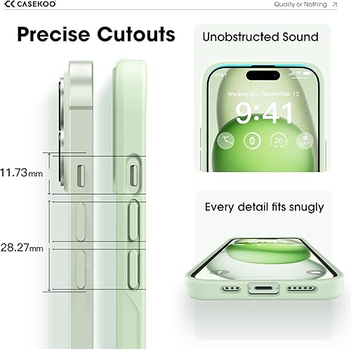 Miniatura 8 de CASEKOO Funda diseñada para iPhone 15 con soporte magnético invisible [protección militar contra caídas] [compatible con MagSafe] a prueba de