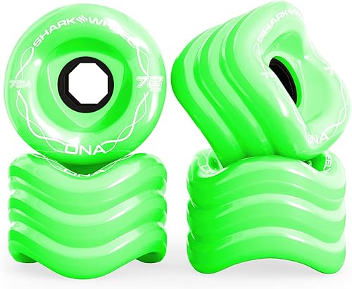 Miniatura 1 de Shark Wheel Ruedas de crucero Longboard 78a de 2.835 in, fórmula ADN, juego de 4 ruedas (verde Gecko, 2.835 in)