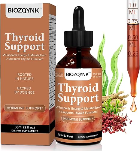 Thyroid Support Liquid Drops β Multi-Nutrient & Herbal Balance Formula with Iodine, Selenium, Zinc, Ashwagandha, Schisandra & Kelp β Metabolism, Energy & Focus Support β 2 fl oz (60 mL) Thyroid Support Liquid Drops β Multi-Nutrient & Herbal Balance Formula with Iodine, Selenium, Zinc, Ashwagandha, Schisandra & Kelp β Metabolism, Energy & Focus Support β 2 fl oz (60 mL)