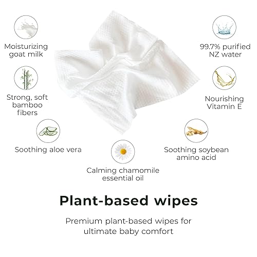 Miniatura 3 de Ecoriginals - Paquete de 12 toallitas húmedas - Toallitas biodegradables para bebés con leche de cabra de Nueva Zelanda, 99.7% de agua purificada de