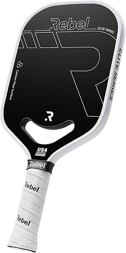 Paleta de pickleball de fibra de carbono  Pala profesional de fibra de carbono  Núcleo de polímero de 0.630 in  Diseñada para un máximo control y