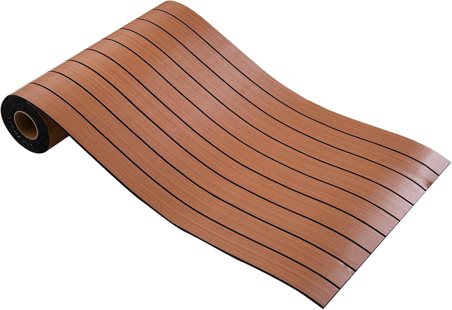 1 Roll SXP Self-Adhesive Wall Sticker Vinyl Wood Grain Floor Stickers,15.75X118.11inch(12.91Sq.Ft) 3D Peel and Stick for Ceiling Wallpaper Easy DIY for Any Indoor Places (GSB-53881)