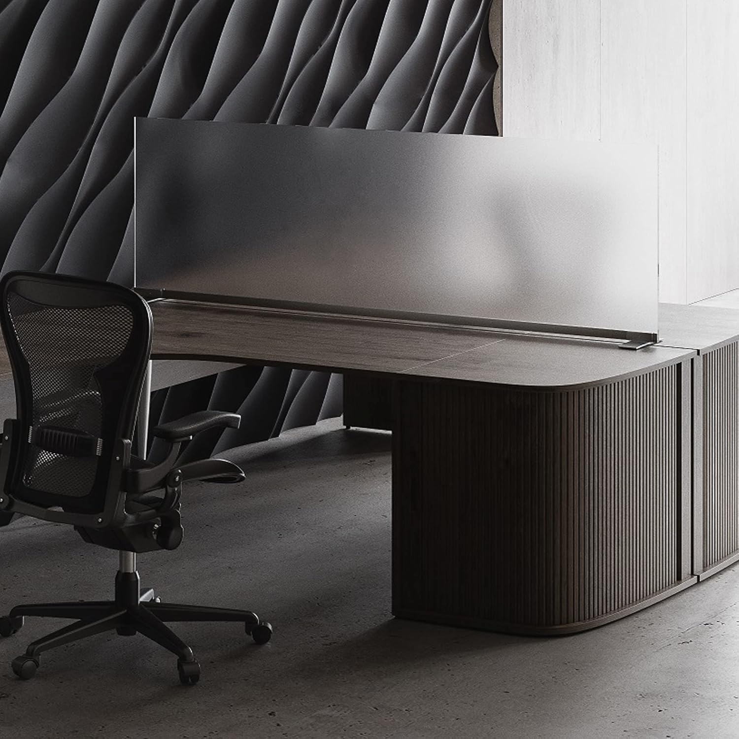 OBEX Acrylic Free Standing Screen, Divider for Desk Privacy Home & Office Partitions for Table Top Workstation, Portable Cubicle Panel for Work, 24" x 42", Frosted