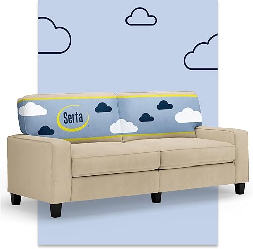 Miniatura 47 de Serta Palisades Sofás Tapizados para Sala, Sofá de Diseño Moderno, Tela, Bronceado Beige Bronceado,Beige,Marrón,Alforfón Beige,Marrón (Chestnut