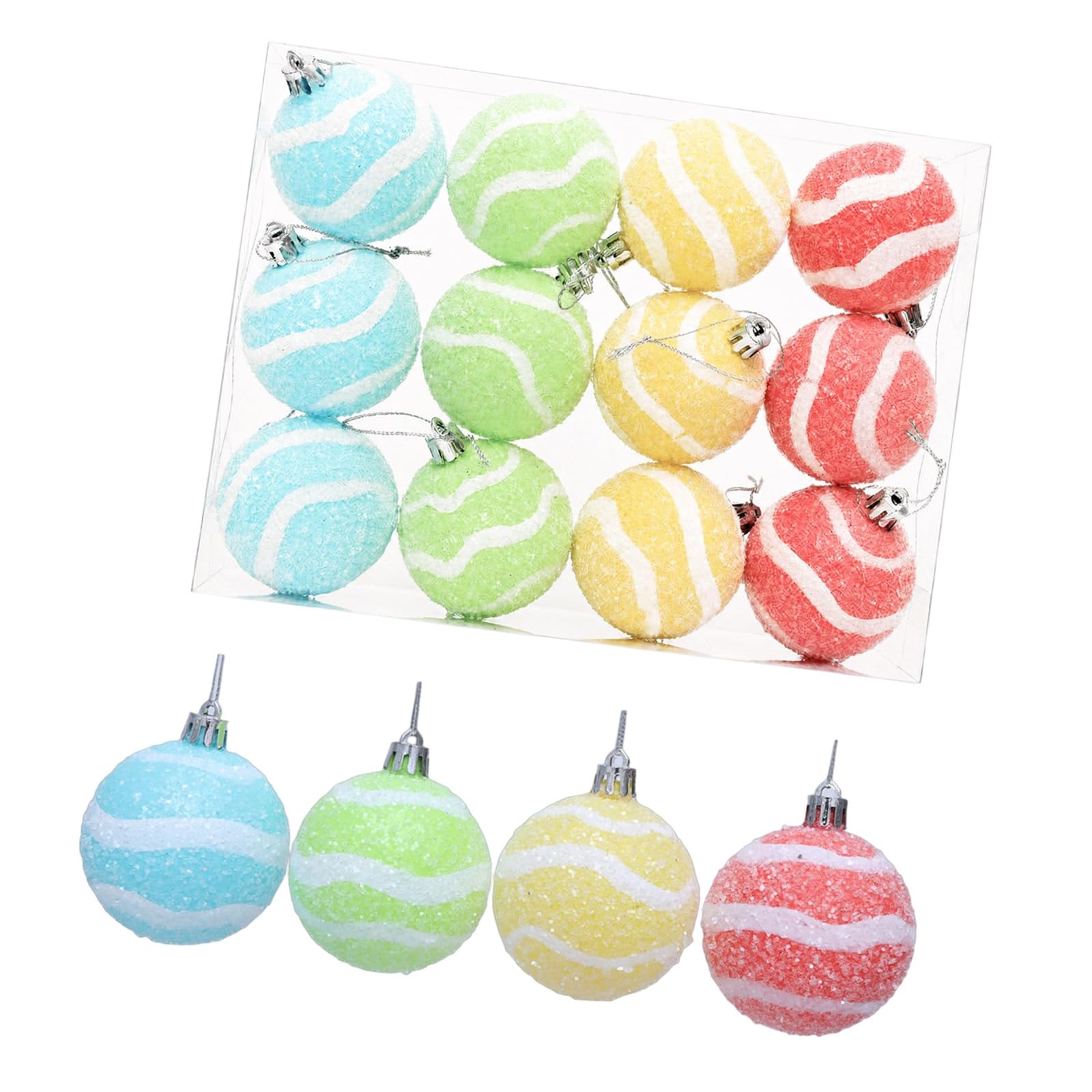 PANGBOER 6cm Christmas Decorations 6PCS Shatterproof Ball Ornaments for Festive Party and Home Decoration Colorful Tree Hangings