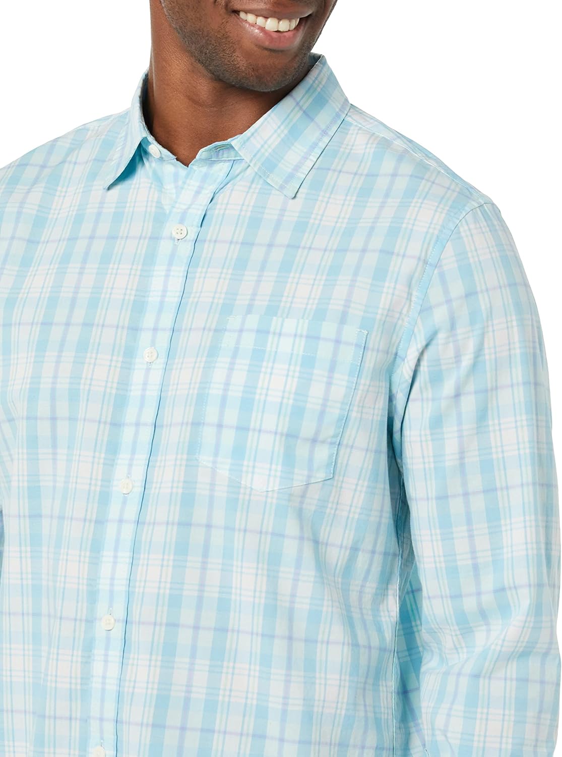 Amazon Essentials Men's Long-Sleeve Slim-Fit Stretch Poplin Shirt - Image 5