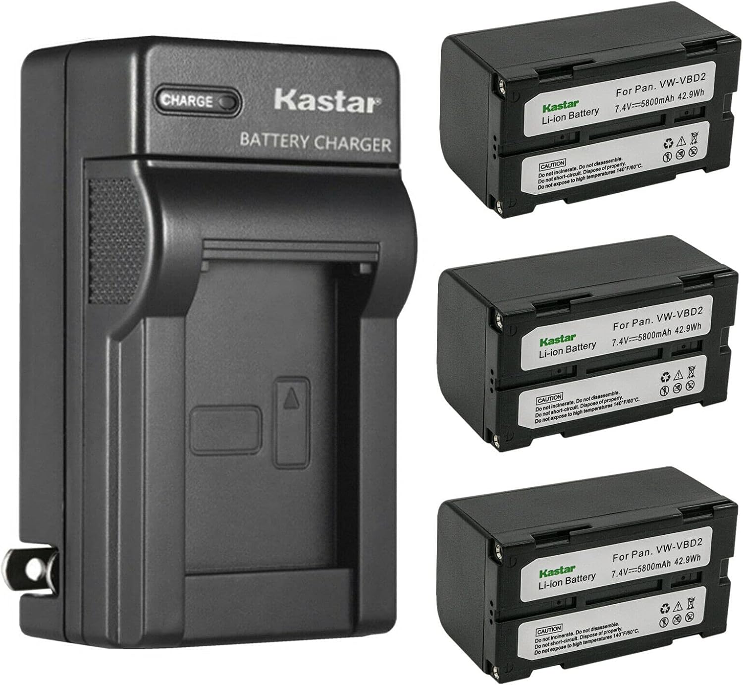 Kastar 3-Pack Battery and AC Wall Charger Replacement for Proscan PRO 742, PRO 898LC, PRO 898LH, PRO 998LH, PRO V730, PRO V741, PRO V742, PRO 898LC, PRO 898LH, PRO 998LH, RCA CC8251, PRO 598, PRO 698H