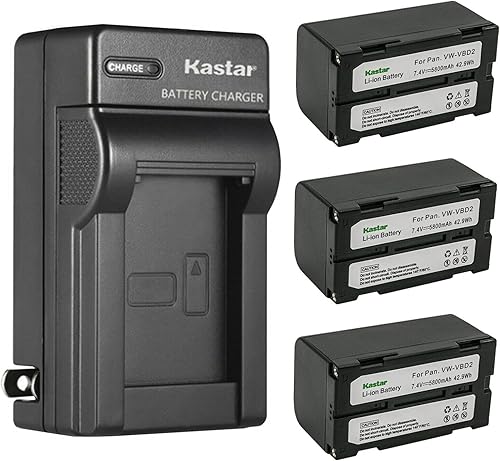 Miniatura 7 de Kastar Paquete de 2 baterías y cargador de pared CA de repuesto para VME368E, VME368LE, VME455LA, VME465LA, VME530A, VME535LA, VME540A, VME540LA,