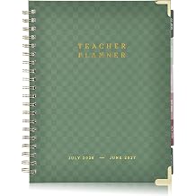 Aesthetic Teacher Planner For The 2026-2027 Academic School Year | All Incl. 8.5" X 11" Lesson Plan Book Supplies - Easily Organize Your Daily, Weekly & Monthly Classroom/homeschool Schedule