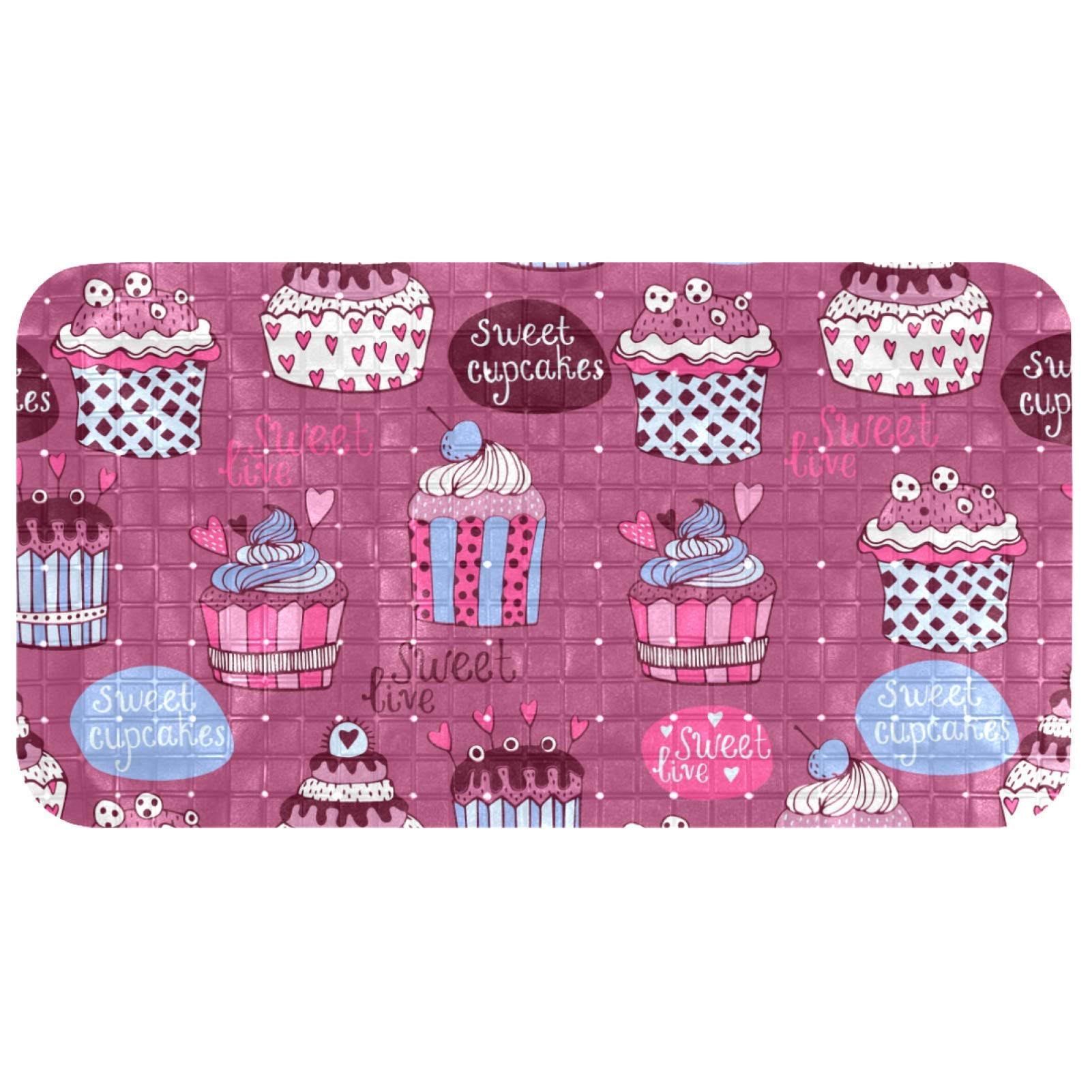 Tapis de bain long 27x37 cm avec ventouses puissantes pour sol