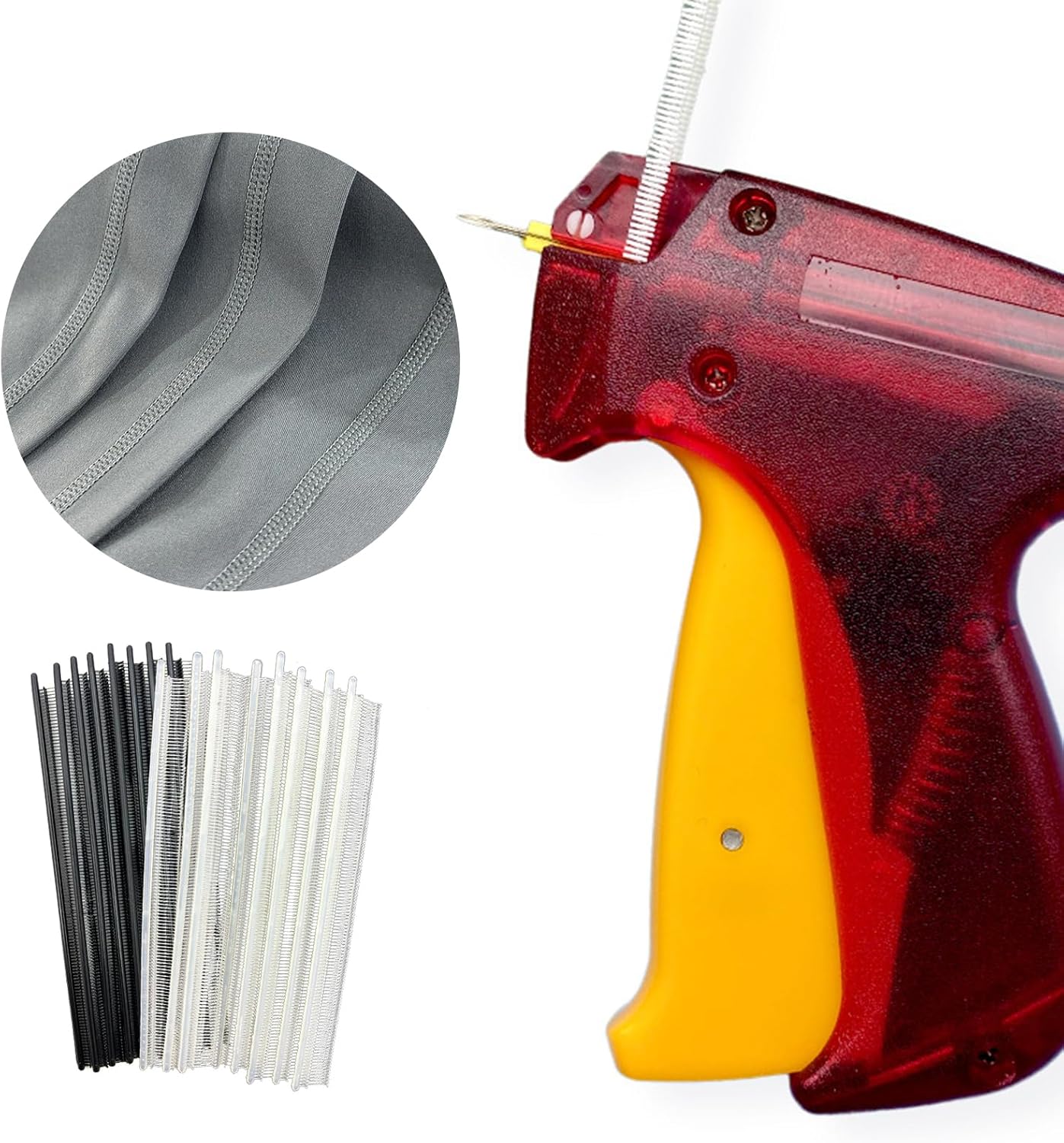 2000Pcs Micro Stitch Tagging Gun Fasteners Kit, 0.18 Inch/4.5mm Fine Clothing Barbs & Attachments, Compatible with All Micro Stitch and Fine Tagging Guns