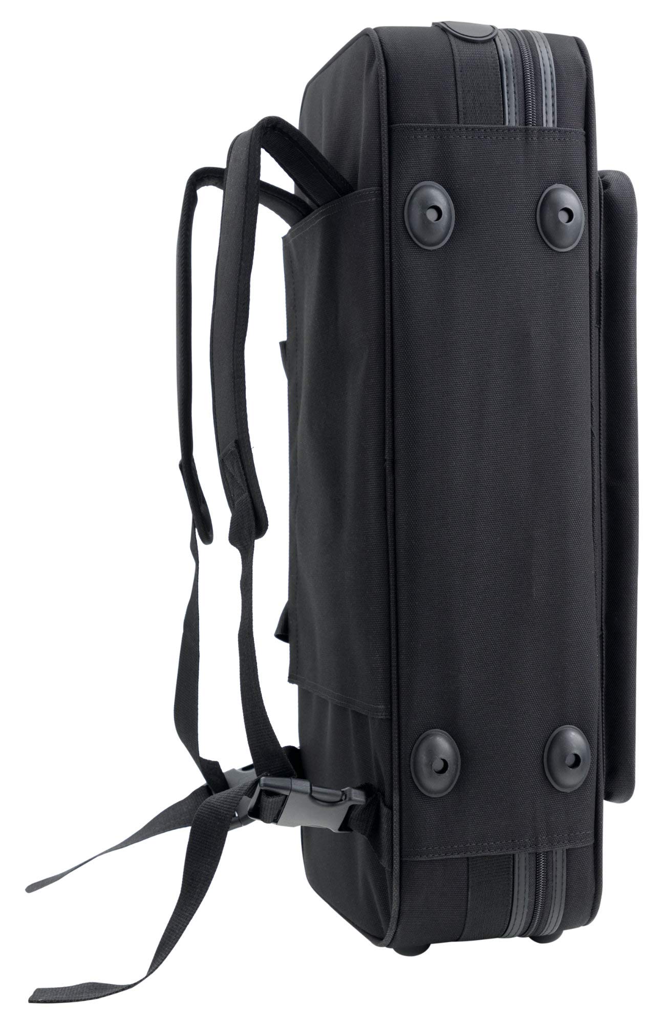 Étui Léger Lechgold pour saxophone alto - rembourrage thermique, poche extérieure, harnais sac à dos, compartiments séparés pour S-Bow, embouchure et accessoires - noir.
