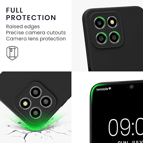 Miniatura 3 de kwmobile Funda compatible con Honor X8 5G  X6  70 Lite 5G - Funda protectora delgada de TPU para teléfono - Acabado mate suave - Negro mate