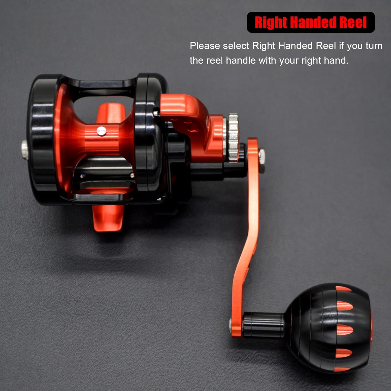 CAMEKOON Offshore Trolling Fishing Reel, 6.3:1 High Retrieve Jigging Reel, Rigid Aluminum Frame, 9+2 Stainless Steel Ball Bearings, Overhead Lever Drag Reel