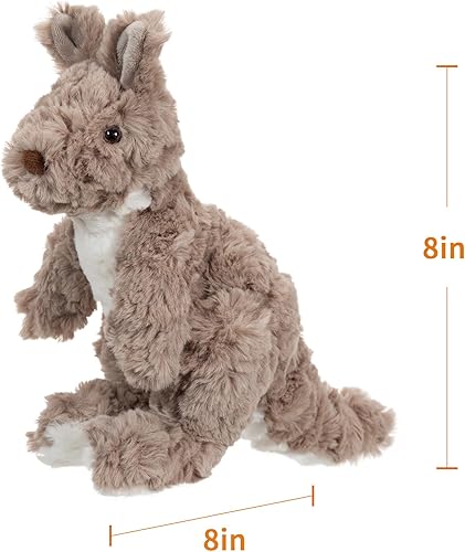 Miniatura 4 de Apricot Lamb Juguetes de peluche marrón canguro peluche suave suave suave para niño canguro marrón 10 pulgadas