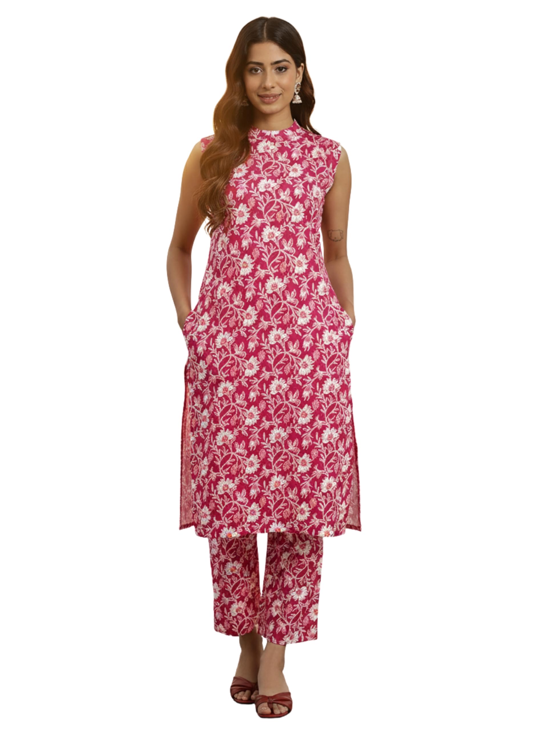 shiv textiles Pure Cotton Kurta Suit Set for Women.-picture-21