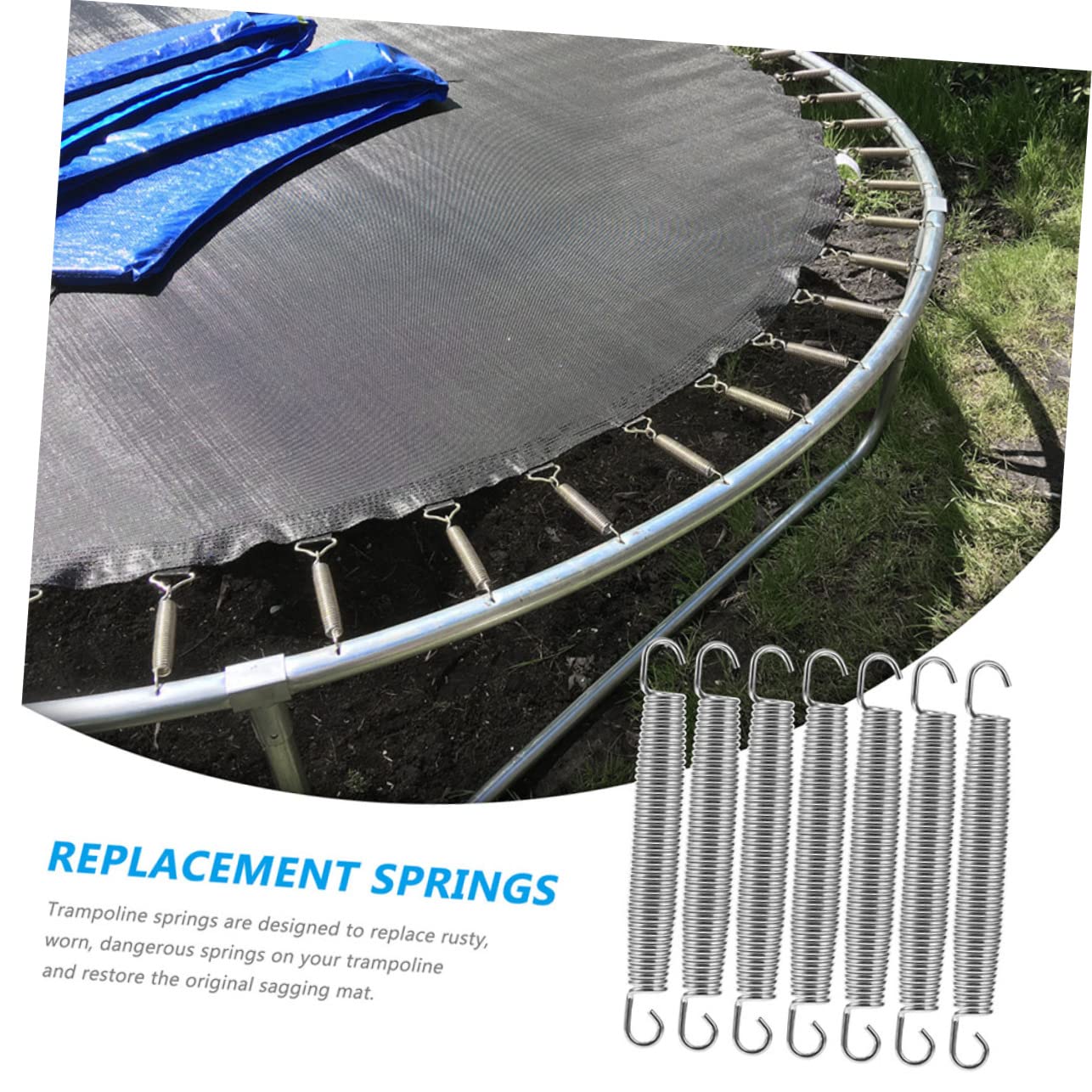 Robuste Feder für Trampolin Feder aus Stahldraht Zubehör für Trampolin schnappschäkel federhaken Trampoline Bausatz komprimierte Feder Trampolinfeder Verzinkter Stahldraht