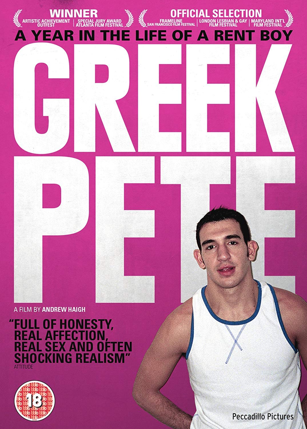 Greek Pete DVD cover, a rentboy’s year documented