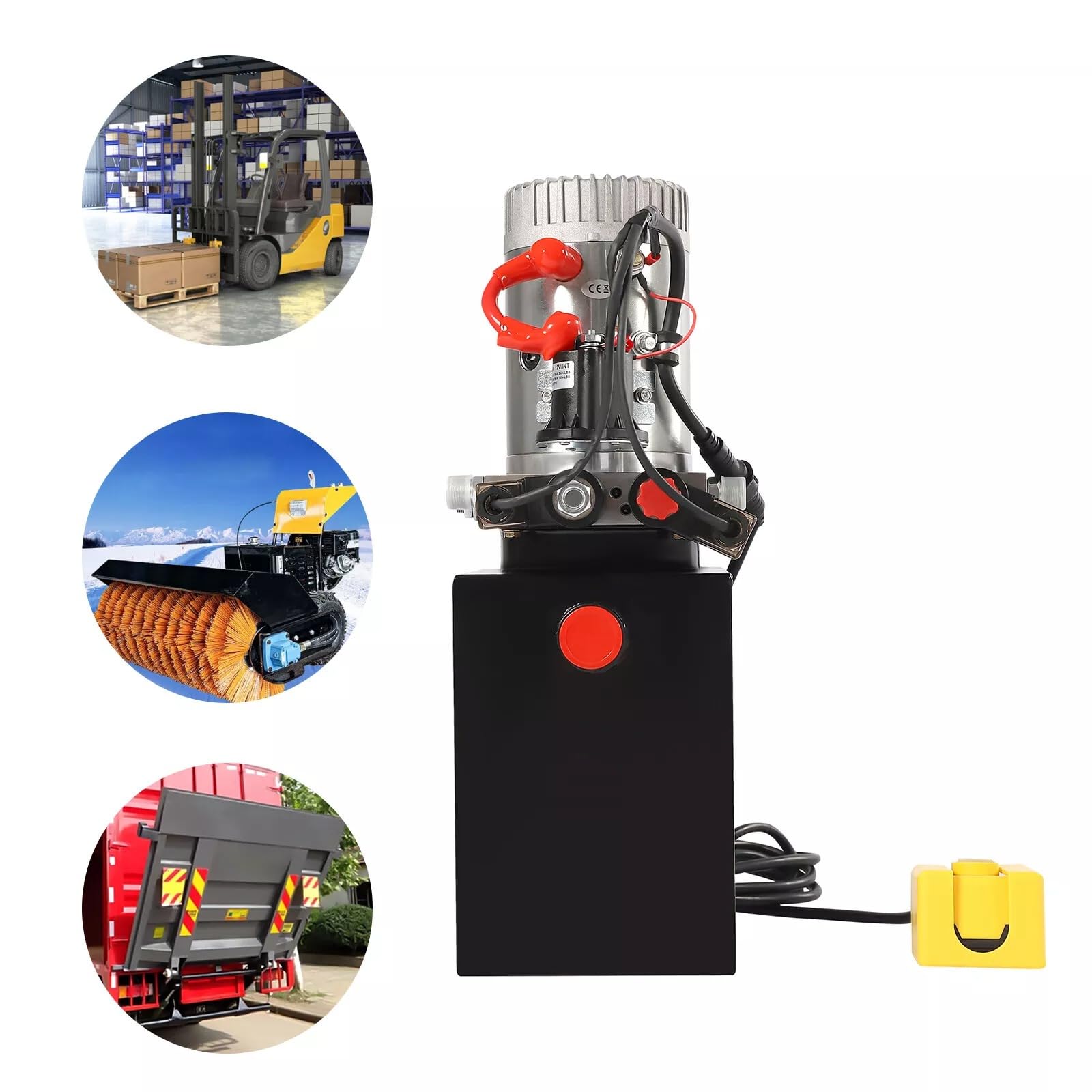 Bomba hidráulica eléctrica prensa hidráulica bomba eléctrica para remolques basculantes, sistemas hidráulicos, ascensores, vehículos de taller, con control remoto y protección contra sobrepresión