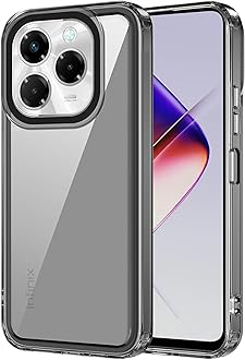 amazon basics Back Case Cover for Infinix Note 40X 5G | Compatible for Infinix Note 40X 5G Back Cover | Case Cover with Camera Protection | (TPU + PC | Translucent Black)