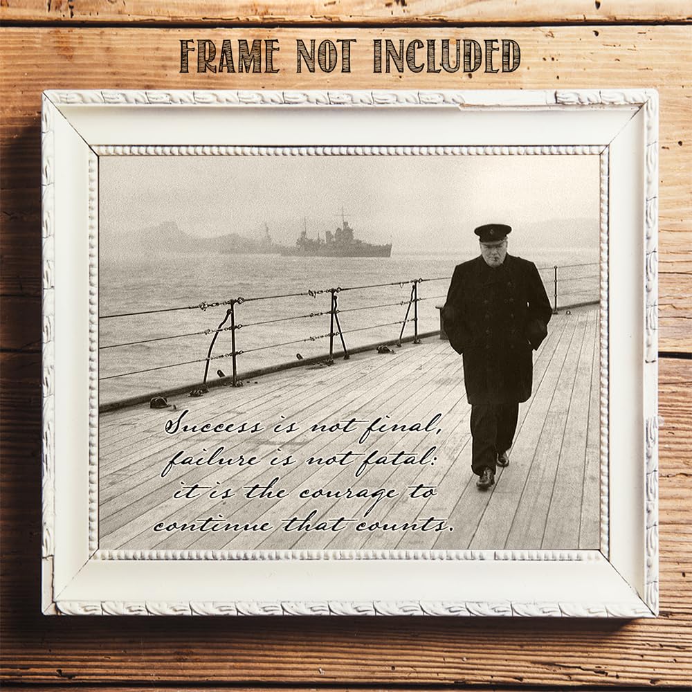Winston Churchill Success is Not Final 11x14 Unframed Book
