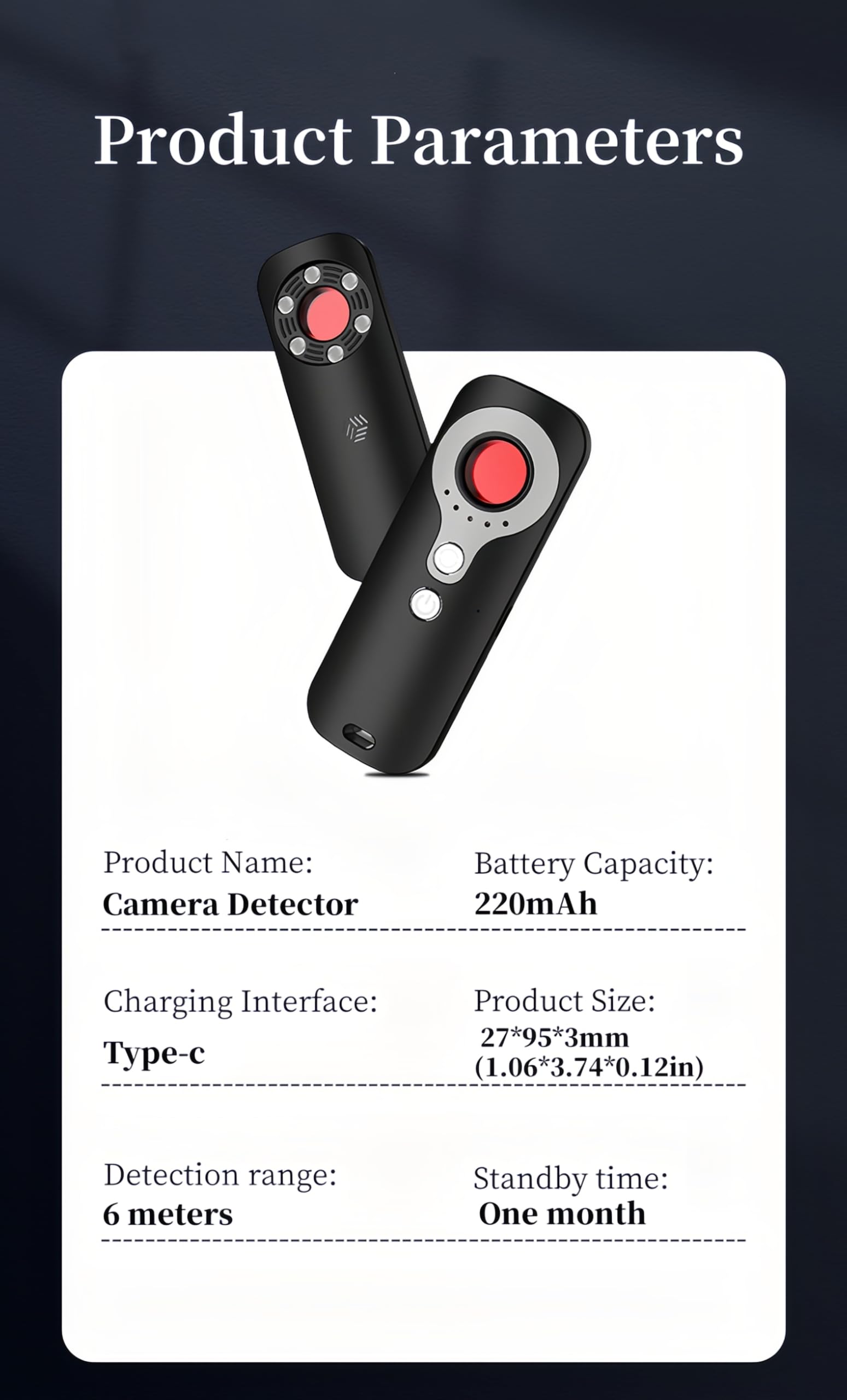 4-Pack versteckter Kamera-Detektor Verhindern Spy Detector Kamera Finder GPS Anti-Sneak Anti-Monitoring Scan Tracker Privacy Protector für Büro Badezimmer Auto