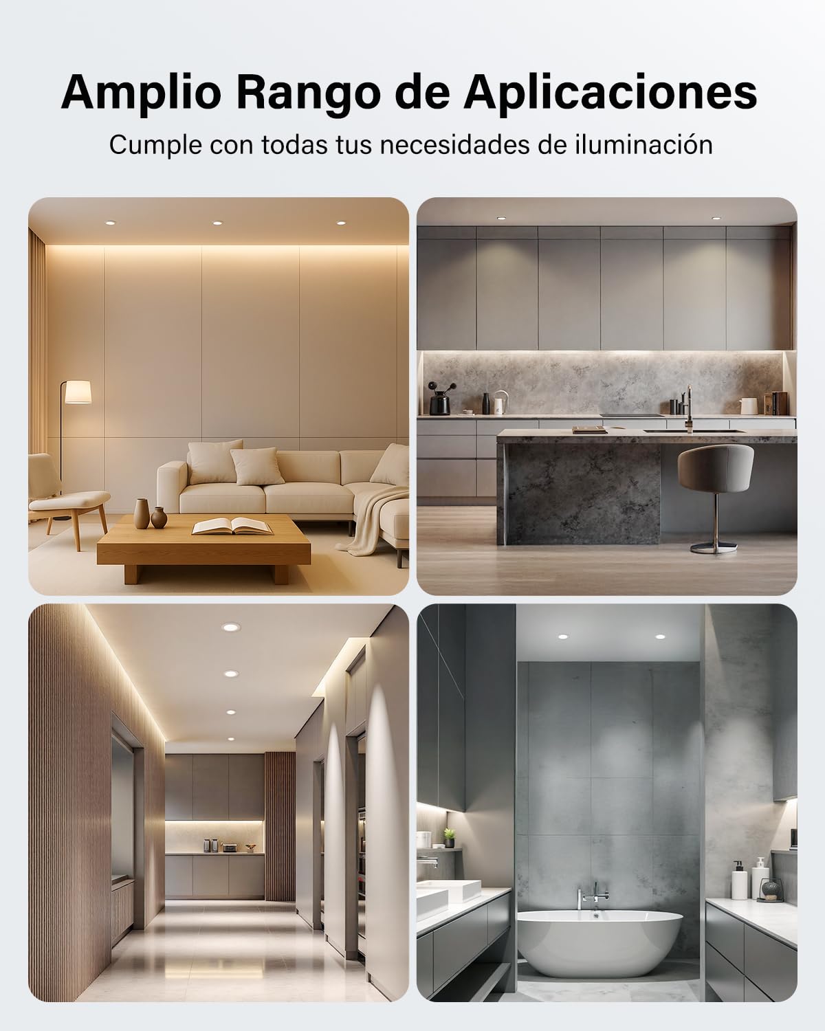 Leselux 5W Foco Empotrable Regulable 3CCT IP44, Agujero 65-80mm, Pack 20 | Blanco Cálido 3000K Blanco Natural 4000K Blanco Frio 6000K, Focos LED Interior Techo Blanco para Baño Salón Cocina